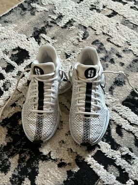 White and Black Men’s Athletic Sneakers - Brand Not Visible